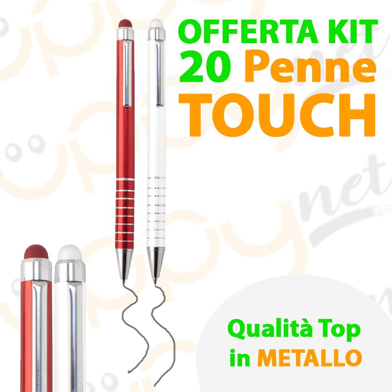 KIT da 20 pezzi Penna Stilo Modello Touch