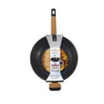 Wok Padella Alta 32 cm alluminio forgiato antiaderente induzione elettrico gas - immagine 2