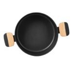 Pentola casseruola alluminio forgiato 28 cm antiaderente induzione elettrico gas - immagine 2