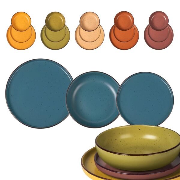 Servizio piatti 18 pezzi stoneware