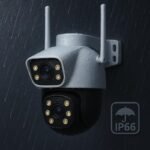 TELECAMERA IP WIFI CON DOPPIA TELECAMERA 1080p WIRELLES VIDEOSORVEGLIANZA IP66 - immagine 2