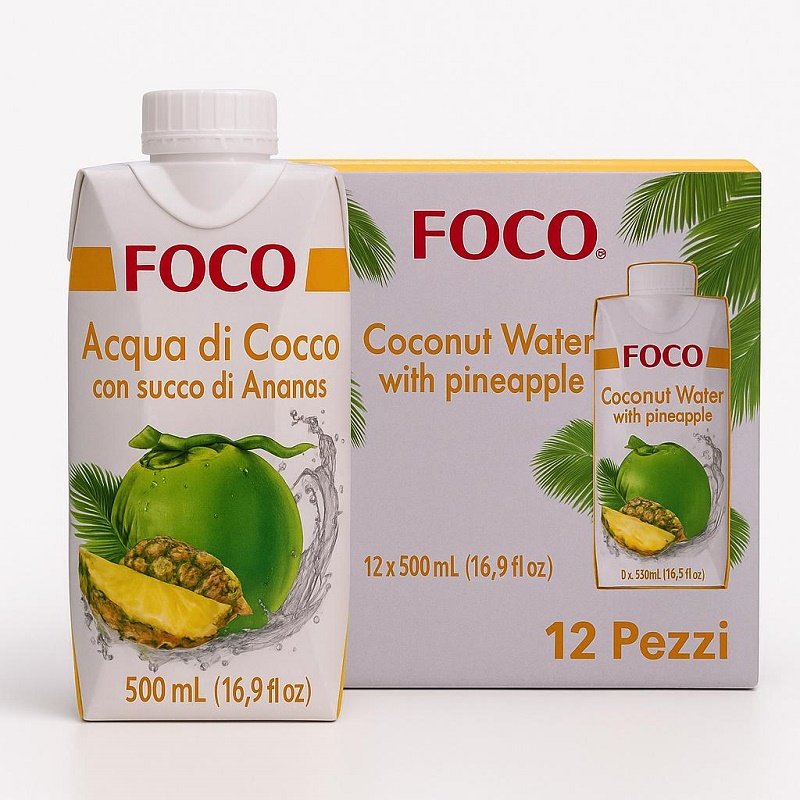 Bevanda Acqua di Cocco con succo di Ananas