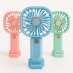 Mini Ventilatore Colori pastello Portatile USB Ricaricabile Da Viaggio Auto Casa - immagine 2