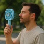 Mini Ventilatore Colori pastello Portatile USB Ricaricabile Da Viaggio Auto Casa - immagine 3