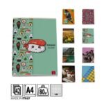x60pz Quaderni Quaderno Pigna Maxi A4 42FF 80G Scuola Ragazza 4M a Quadretti - immagine 2