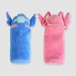 Astuccio Disney Stitch Angel peluche 3D completo scuola penna matita gomma note - immagine 3
