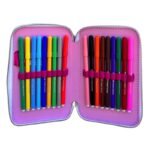Astuccio Disney Principesse completo 3 zip scuola elementare pennarelli Giotto - immagine 2