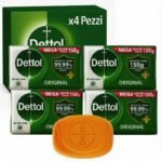 4 Pezzi Dettol Saponetta antibatterica