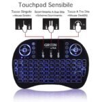 Mini Tastiera 3 in 1 Wireless 7 Colori Retroilluminata + Air Mouse Touchpad 2.4G - immagine 2