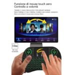 Mini Tastiera 3 in 1 Wireless 7 Colori Retroilluminata + Air Mouse Touchpad 2.4G - immagine 3
