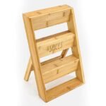 Portaspezie cucina bamboo bambu legno mensole organizer supporto 4 ripiani - immagine 3
