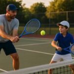 Set 2 Racchette Racchetta Tennis custodia + palla pallina Ragazzo Adulto H66xL26 - immagine 3