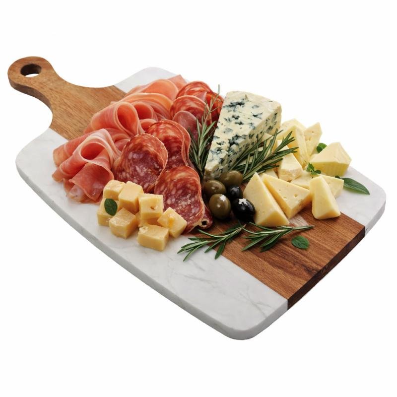 tagliere marmo legno 35x18 cm