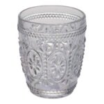 Set 6 bicchieri vetro barocco boho vintage acqua vino casa pub ristorante 30 cl - immagine 2