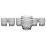 Set 6 bicchieri vetro barocco boho vintage acqua vino casa pub ristorante 30 cl - immagine 3