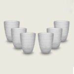 Set 6 bicchieri vetro bolle boho vintage acqua vino casa ristorante pub 280 ml - immagine 5