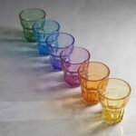 Set 6 bicchieri vetro colorato moderni acqua vino casa ristorante pub 300 ml - immagine 6