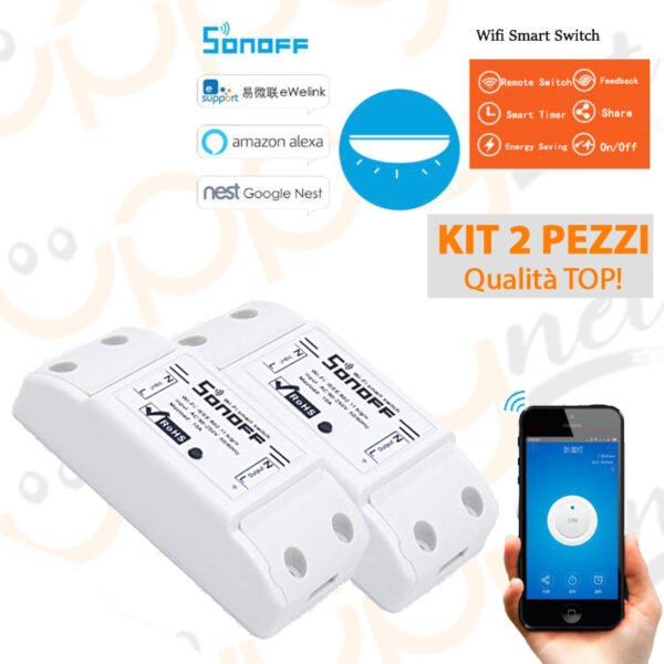 Domotica interruttori WiFi sonoff