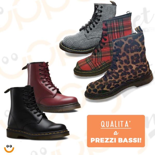 Stivali Donna Stivaletti Bassi simili Dr. Martens Top