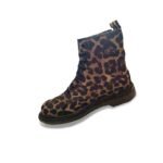 Stivali Donna Stivaletti Bassi Anfibi Stringati Lacci Scarponcini Biker EcoPelle - immagine 5