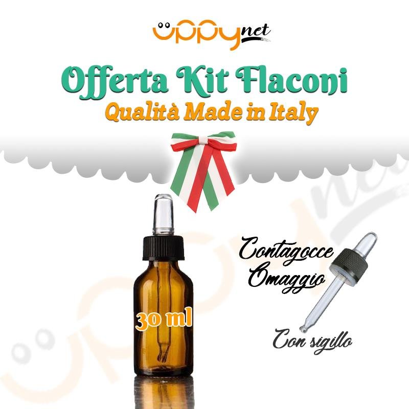 20 FLACONI VETRO 30 ML CONTAGOCCE