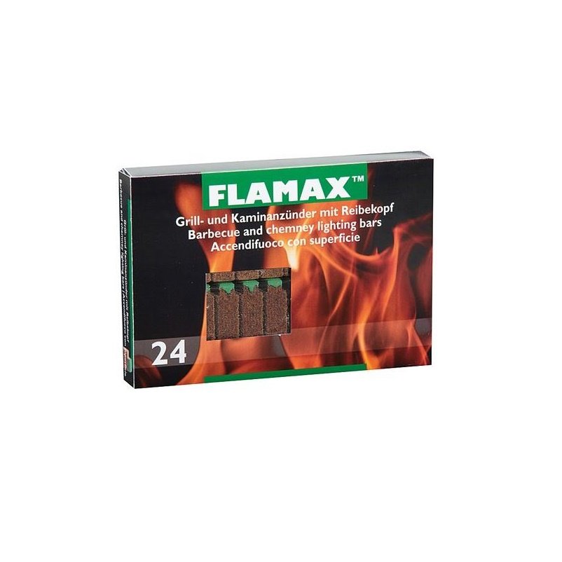Accendifuoco Accendifuochi Diavolina Flamax Ecologico 24 Strisce Barbecue Carbonella