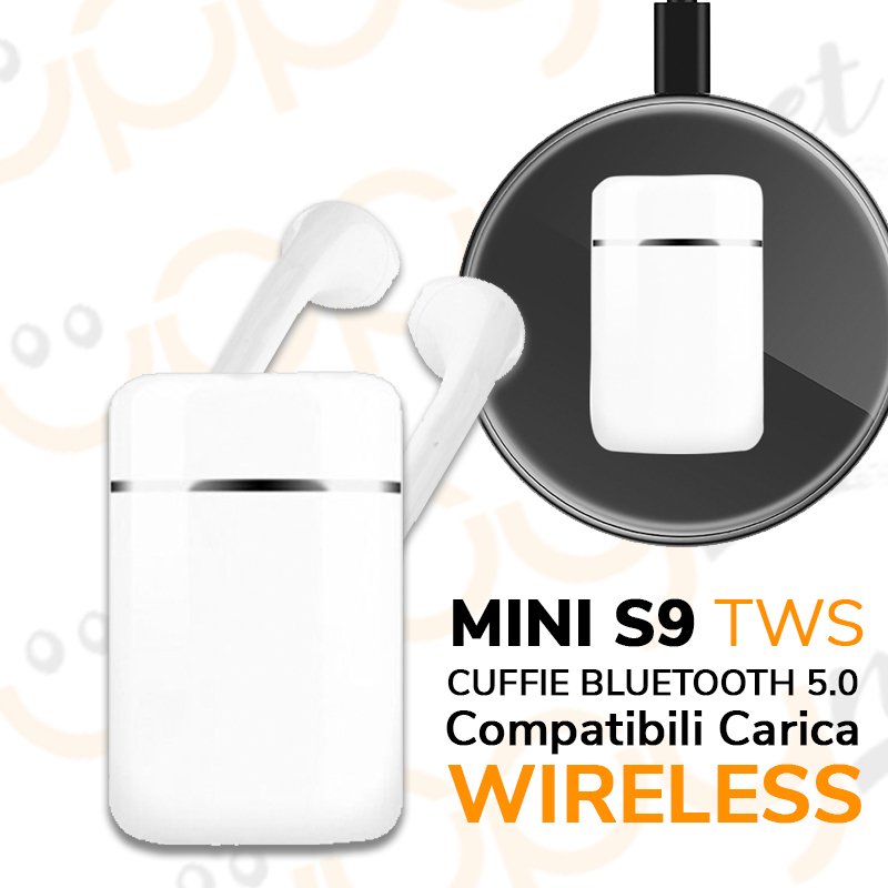 Cuffie wireless bluetooth 5.0 s9 mini