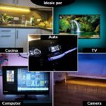 Striscia strip LED retroilluminazione TV USB RGB IP65 2m 3m 5m auto cucina pc - immagine 2