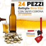 24 Pezzi Bottiglia Bottiglie Vetro Birra da 33 Longneck