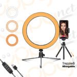 Lampada tonda 16cm led ring light con treppiedi smartphone