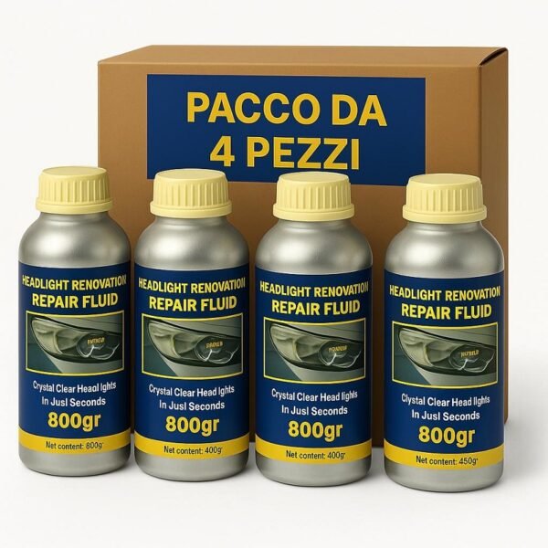 4 PEZZI Ricarica 600 ml 800gr Polimero Liquido fari fanali