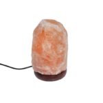 Lampada di sale rosa dell'Himalaya naturale salgemma USB base legno pc 0,5-1 kg - immagine 5