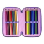 Astuccio Frozen Disney completo 3 zip scuola elementare penne pennarelli Giotto - immagine 4