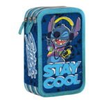 Astuccio Disney Stitch 3 zip completo scuola elementare penne pennarelli Giotto - immagine 5