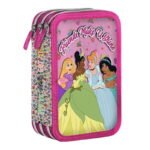 Astuccio Disney Principesse completo 3 zip scuola elementare pennarelli Giotto - immagine 5