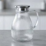 Caraffa vetro tappo filtro brocca infusore te tisana acqua bibite cocktail 1,8 l - immagine 8