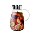 Caraffa vetro tappo filtro brocca infusore te tisana acqua bibite cocktail 1,8 l - immagine 9