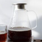 Caraffa vetro tappo filtro brocca infusore tisana te acqua bibite cocktail 1,8 l - immagine 3