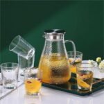 Caraffa vetro tappo filtro brocca infusore tisana te acqua bibite cocktail 1,8 l - immagine 6
