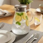 Caraffa vetro tappo filtro brocca infusore tisana te acqua bibite cocktail 1,8 l - immagine 8